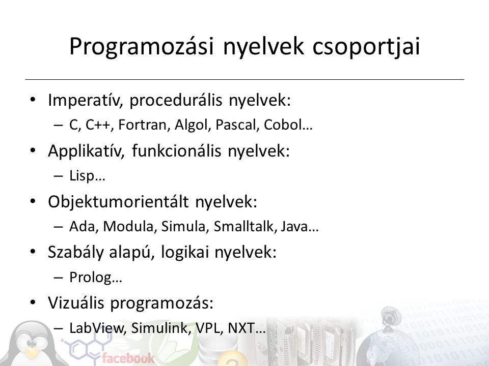 Programozási nyelvek csoportjai