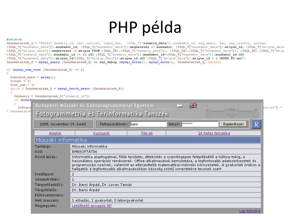 PHP példa