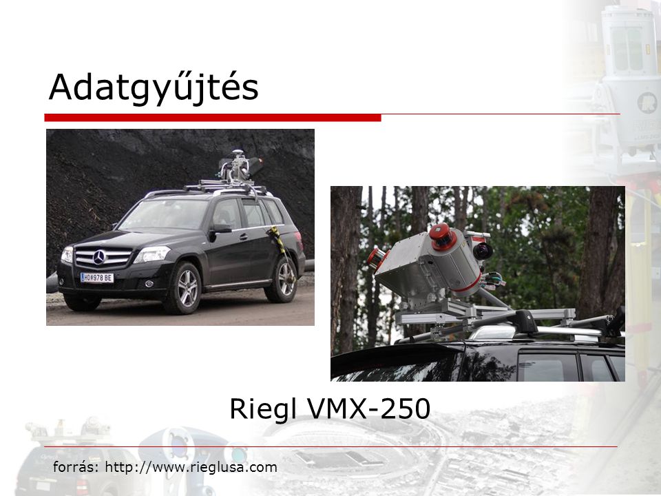 Adatgyűjtés Riegl VMX-250 forrás: