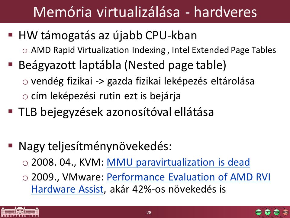 Memória virtualizálása - hardveres