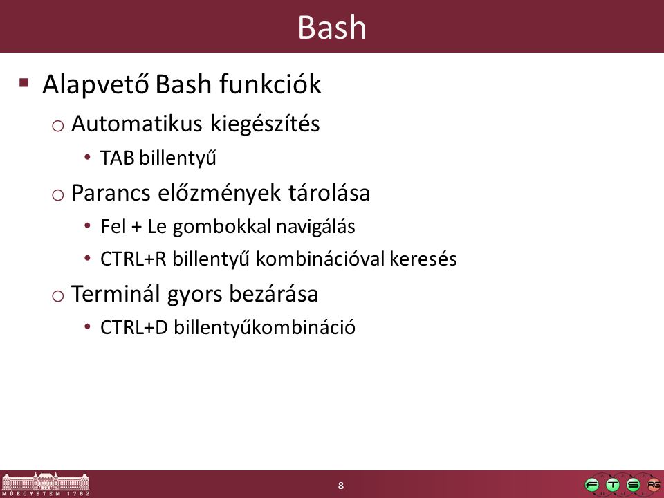 Bash Alapvető Bash funkciók Automatikus kiegészítés