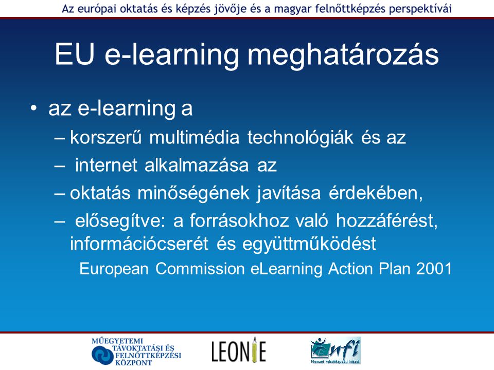 EU e-learning meghatározás