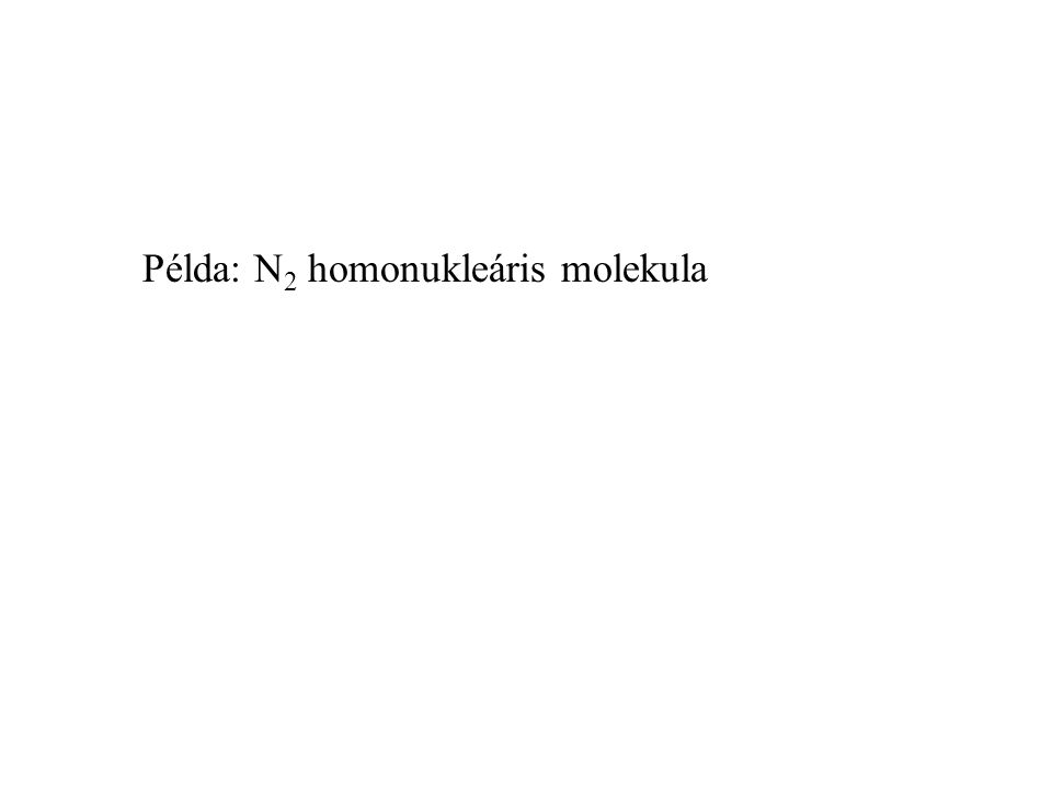 Példa: N2 homonukleáris molekula
