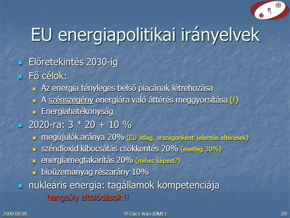 EU energiapolitikai irányelvek