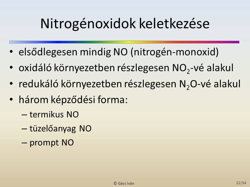 Nitrogénoxidok keletkezése