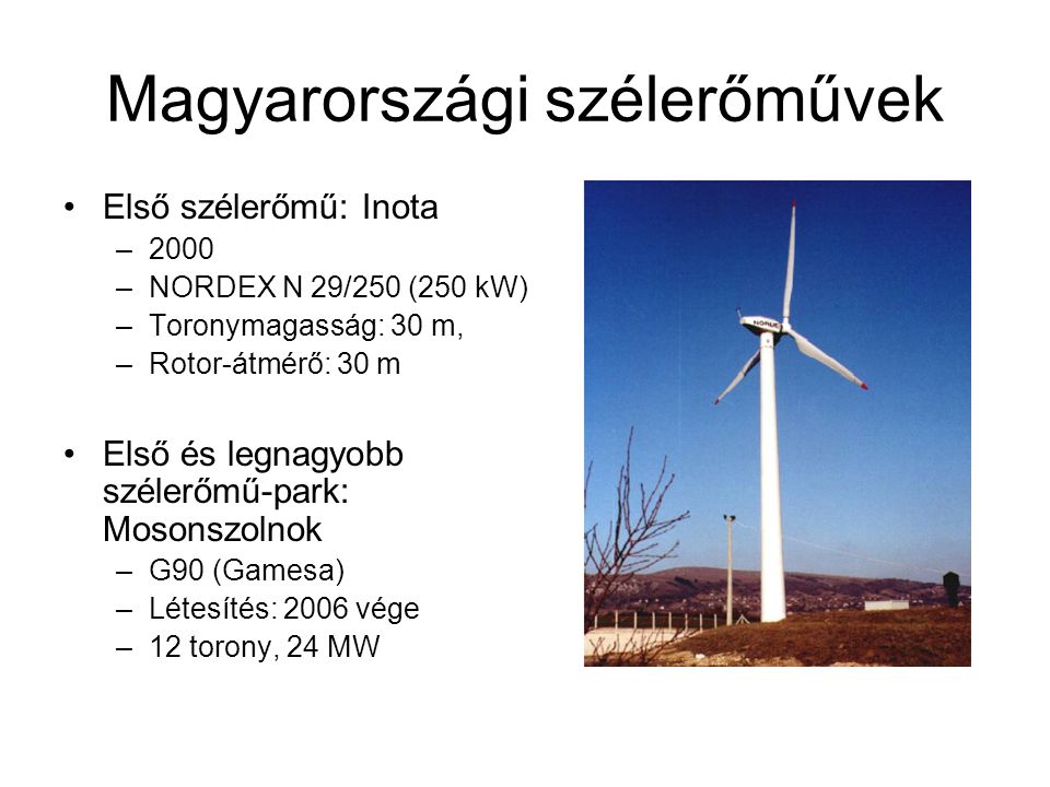 Magyarországi szélerőművek