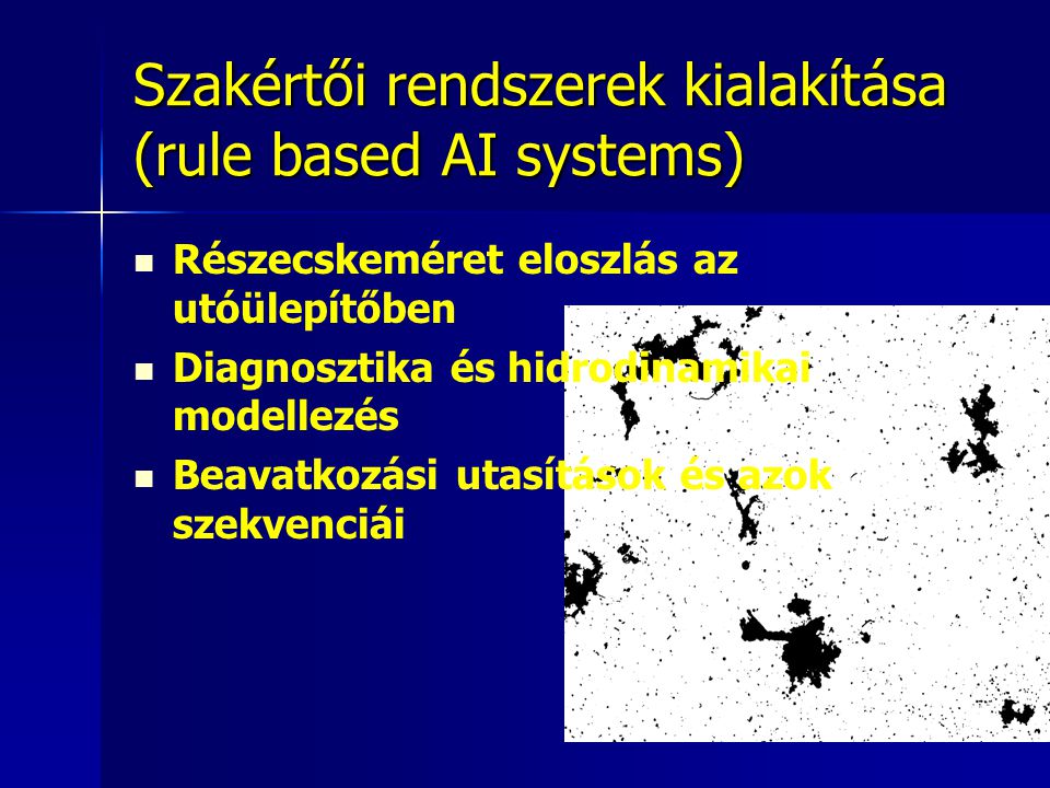 Szakértői rendszerek kialakítása (rule based AI systems)