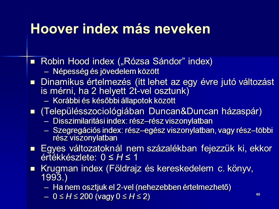 Hoover index más neveken