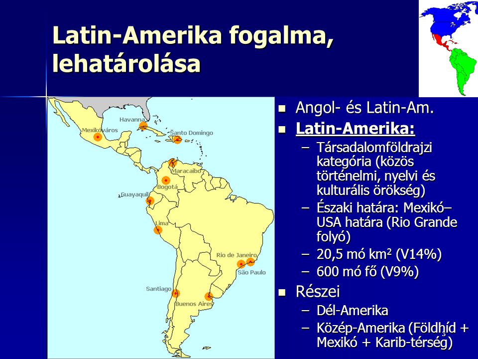 Latin-Amerika fogalma, lehatárolása