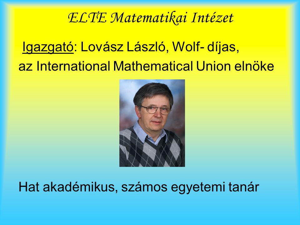 ELTE Matematikai Intézet