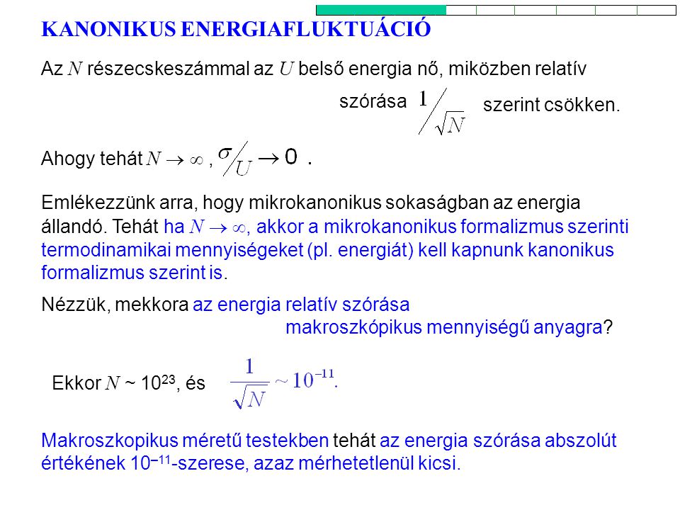 KANONIKUS ENERGIAFLUKTUÁCIÓ 2