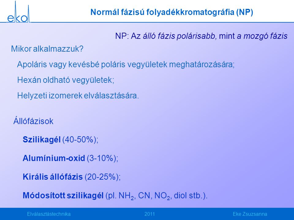 Normál fázisú folyadékkromatográfia (NP)