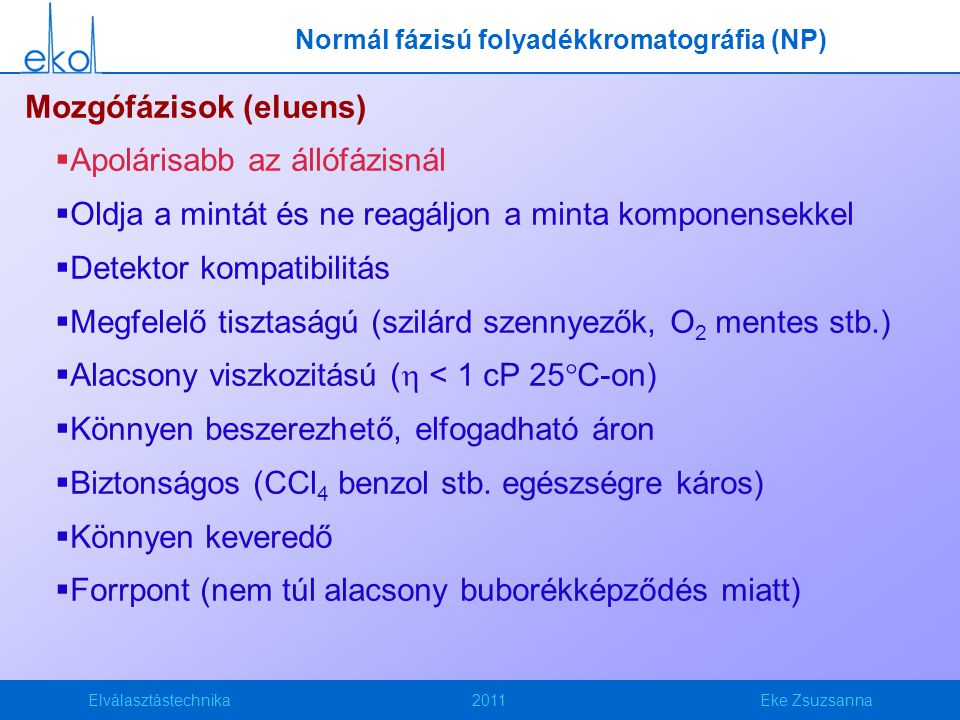 Normál fázisú folyadékkromatográfia (NP)
