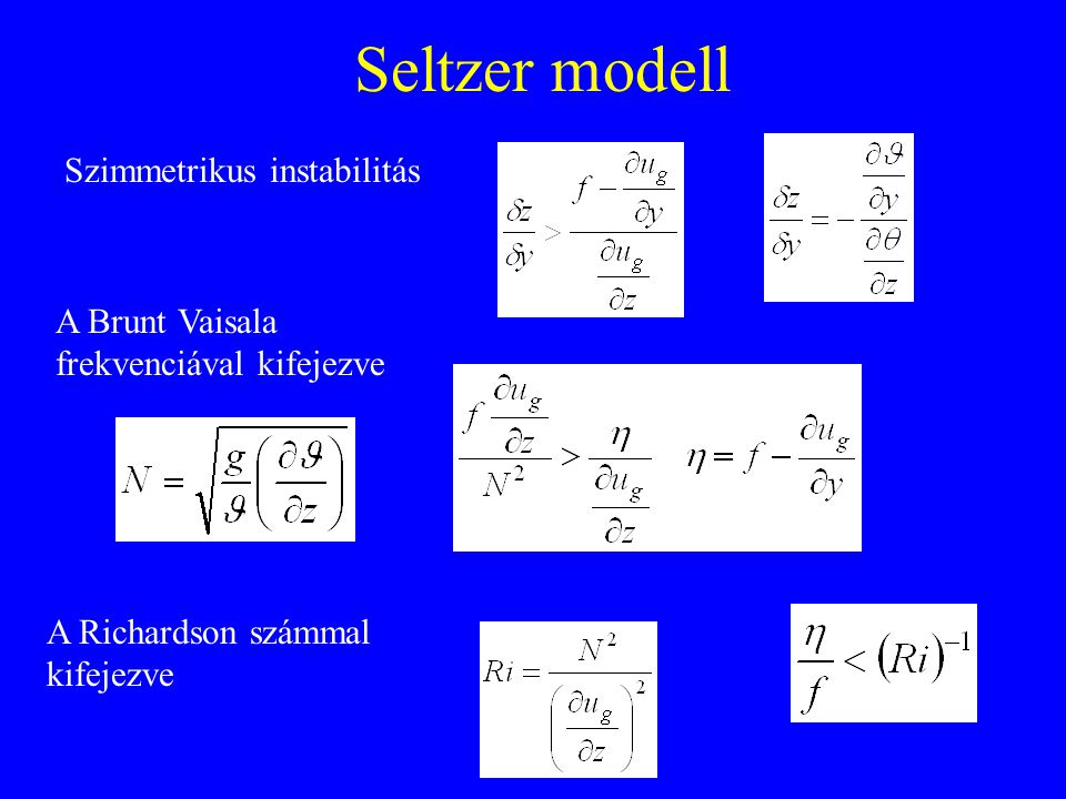 Seltzer modell Szimmetrikus instabilitás