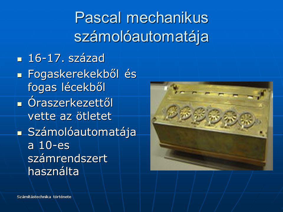 Pascal mechanikus számolóautomatája