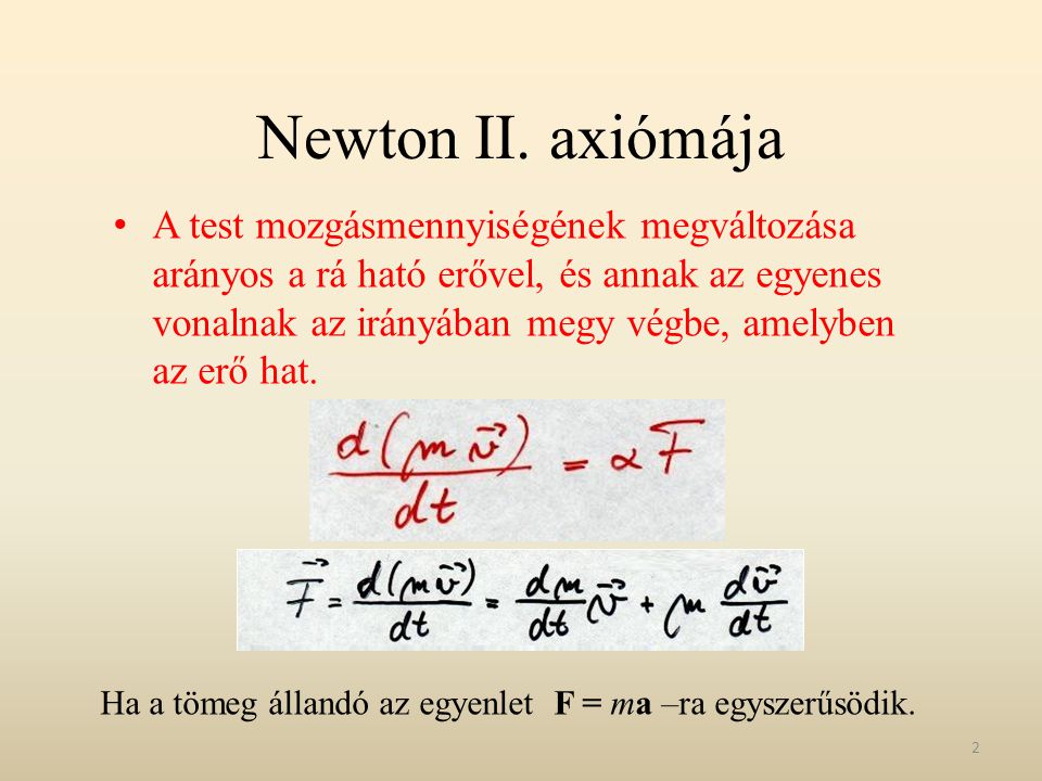 Newton II. axiómája