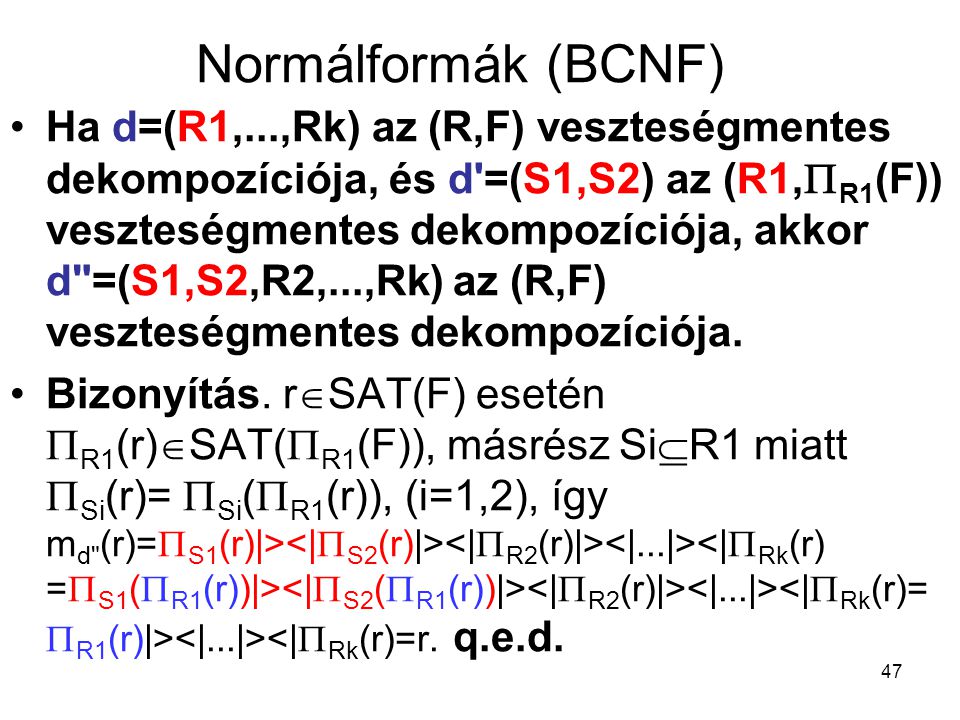 Normálformák (BCNF)