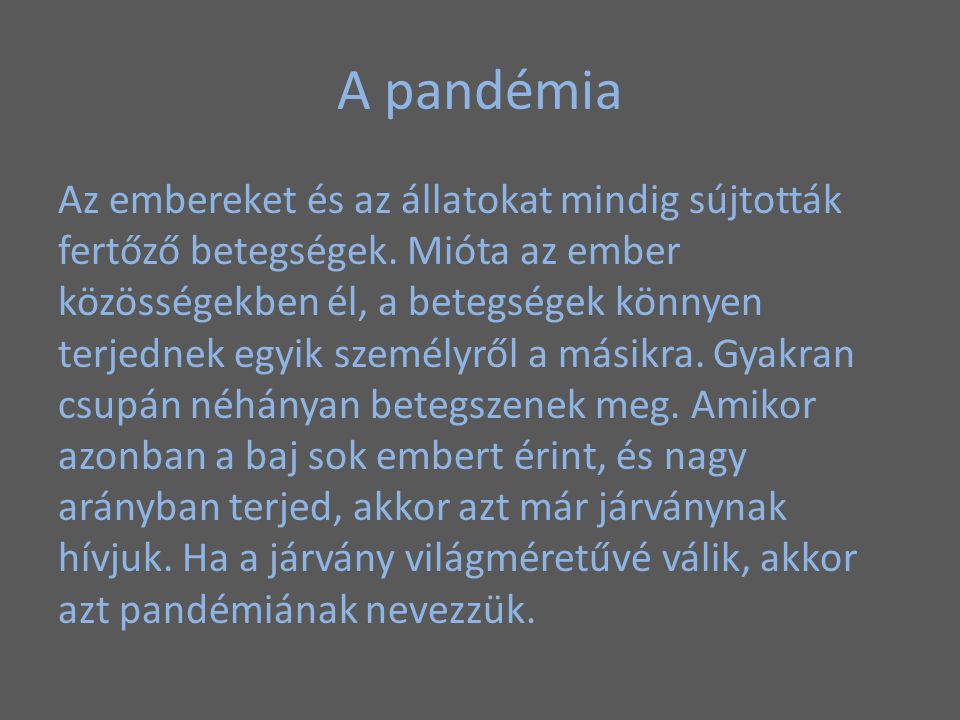 A pandémia