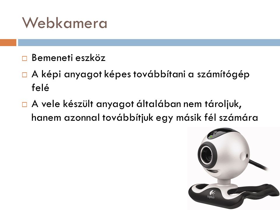 Webkamera Bemeneti eszköz