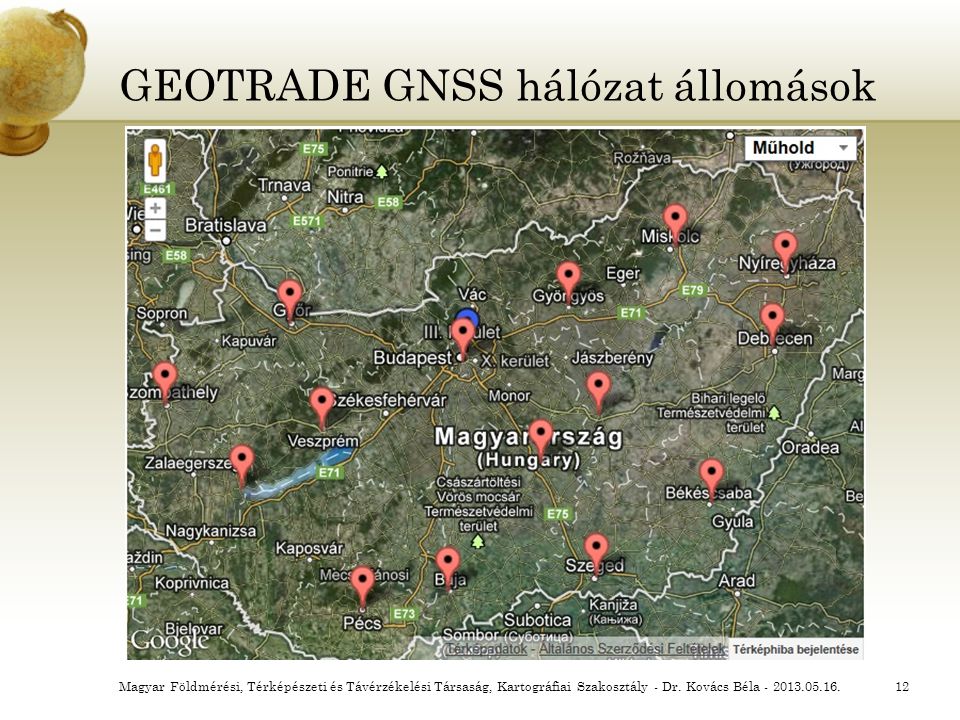 GEOTRADE GNSS hálózat állomások