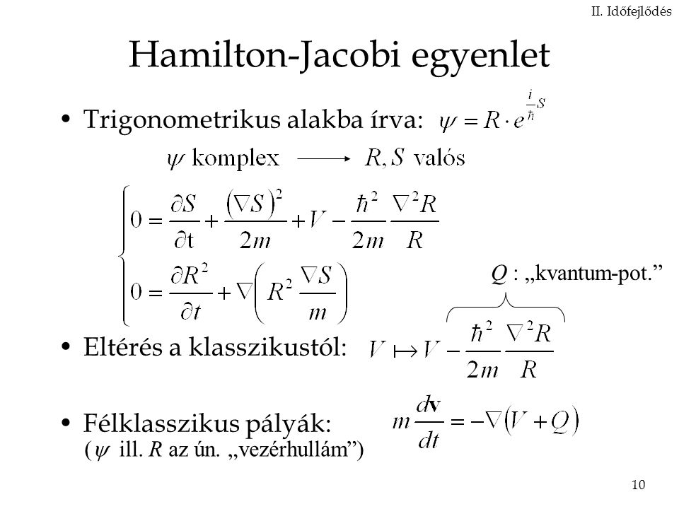 Hamilton-Jacobi egyenlet