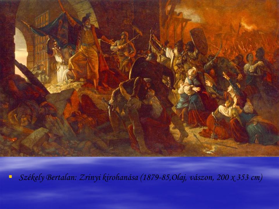 Székely Bertalan: Zrinyi kirohanása ( ,Olaj, vászon, 200 x 353 cm)