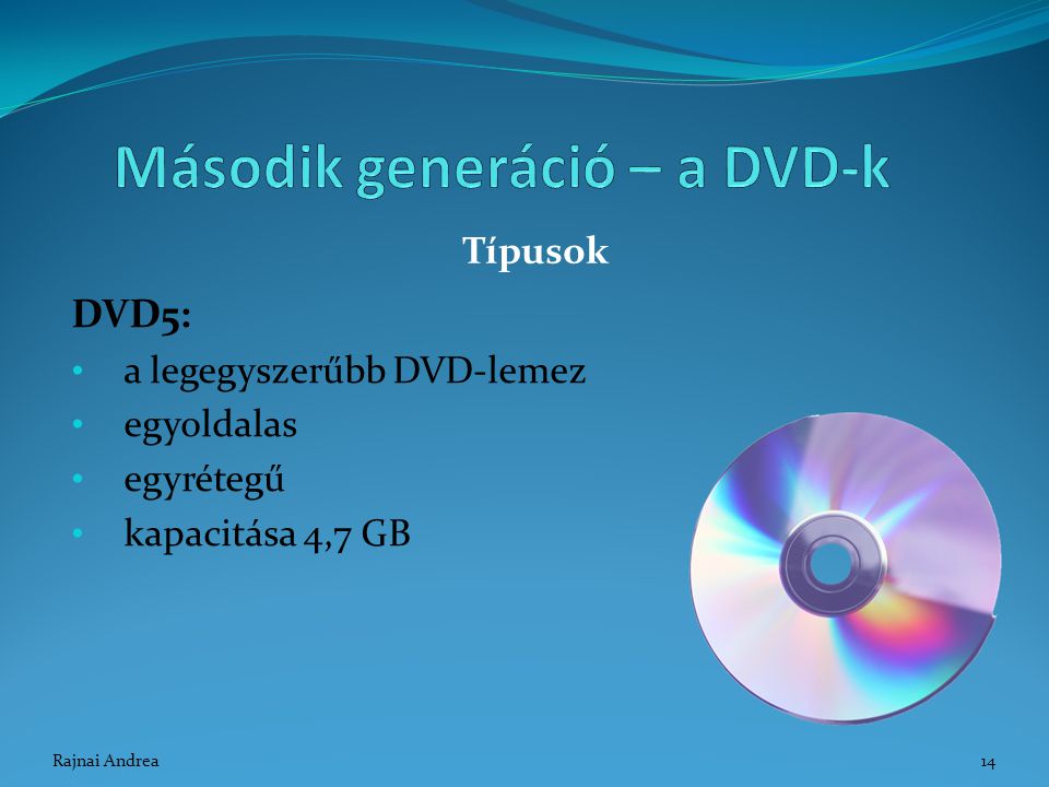 Második generáció – a DVD-k