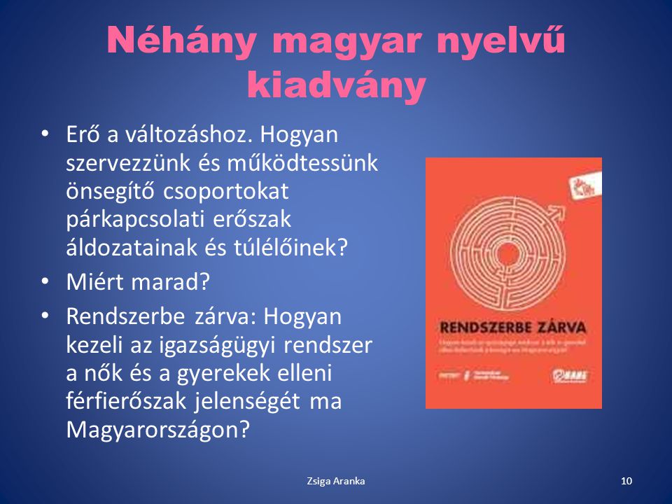 Néhány magyar nyelvű kiadvány
