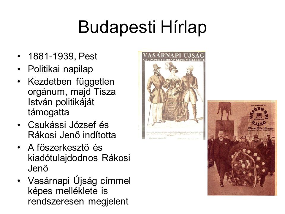 Budapesti Hírlap , Pest Politikai napilap