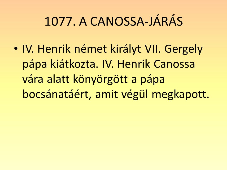 1077. A CANOSSA-JÁRÁS