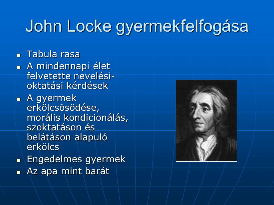 John Locke gyermekfelfogása