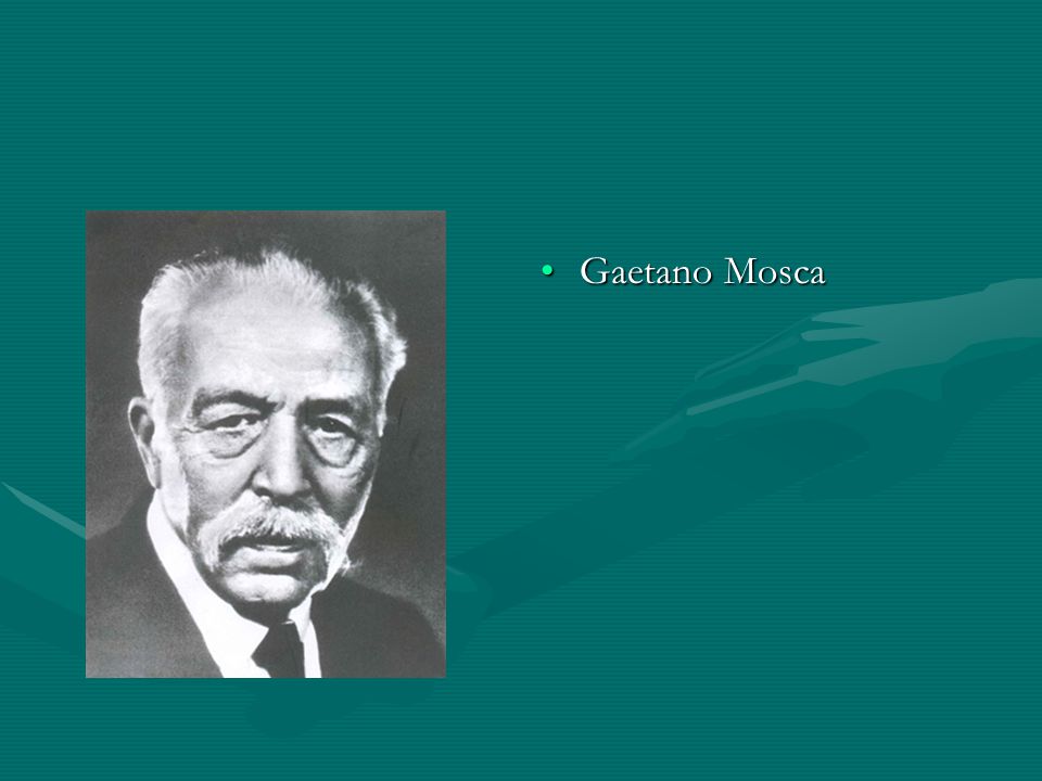 Gaetano Mosca A kifejezés társadalomtudományi használatát Gaetano Mosca alapoz-