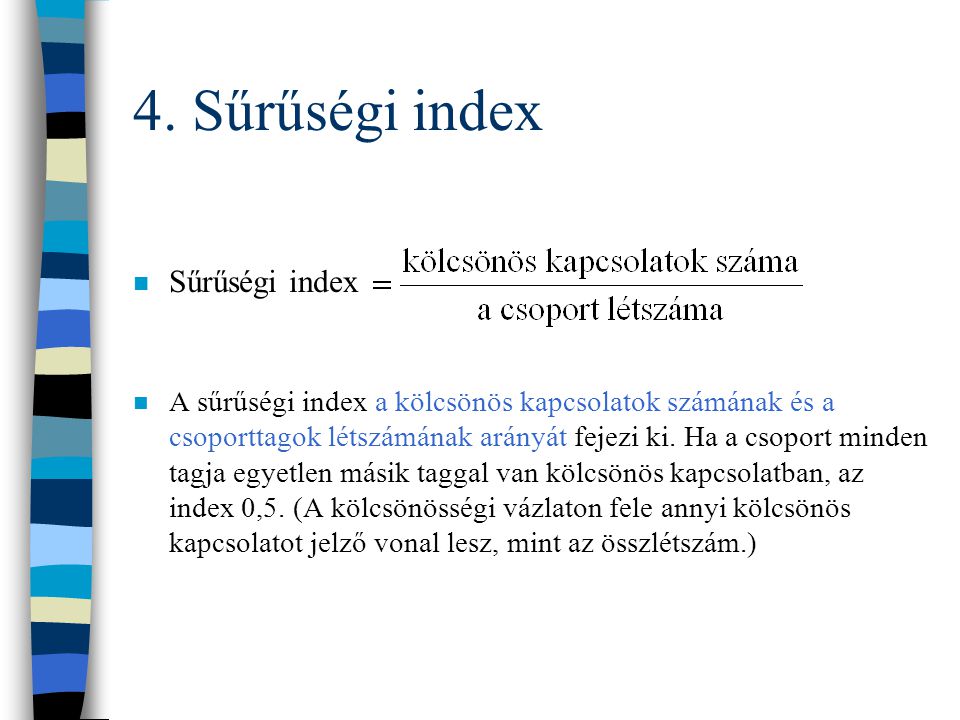 4. Sűrűségi index Sűrűségi index