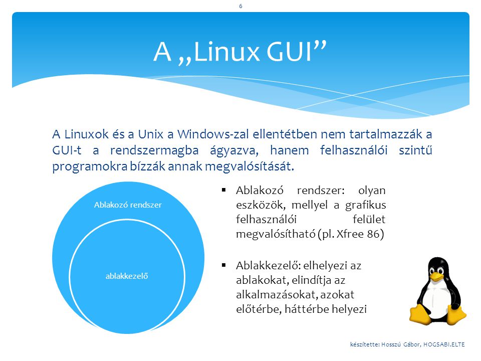 A „Linux GUI