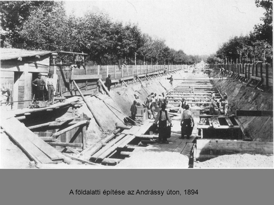 A földalatti építése az Andrássy úton, 1894