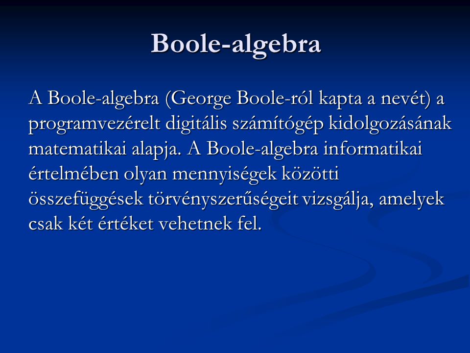 Boole-algebra