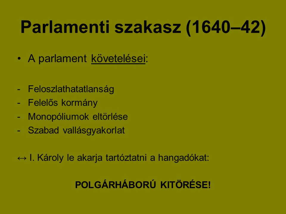 Parlamenti szakasz (1640–42)