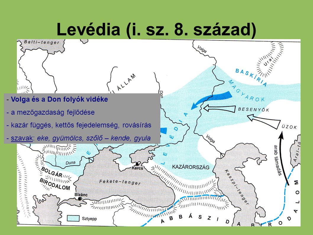 Levédia (i. sz. 8. század) - Volga és a Don folyók vidéke