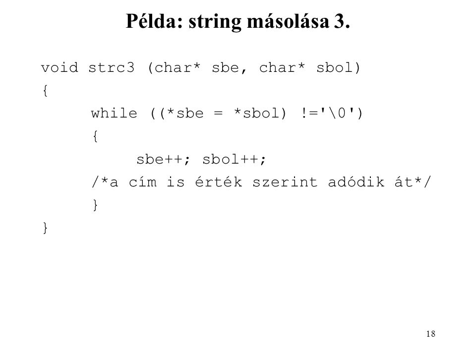 Példa: string másolása 3.