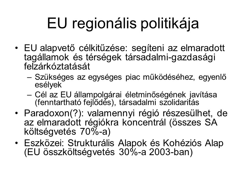 EU regionális politikája