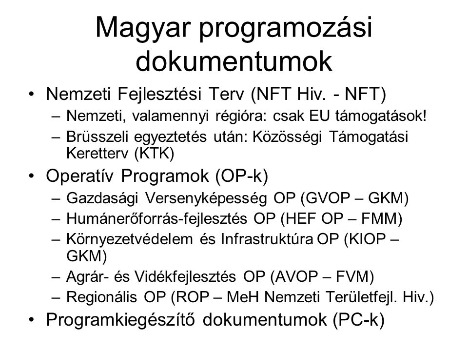 Magyar programozási dokumentumok