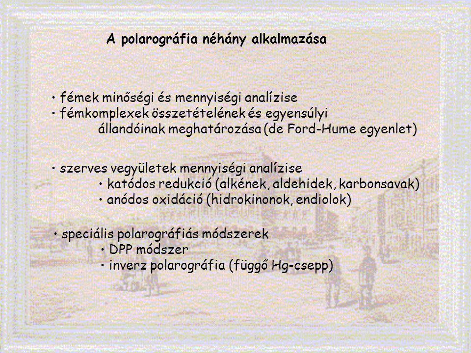 A polarográfia néhány alkalmazása