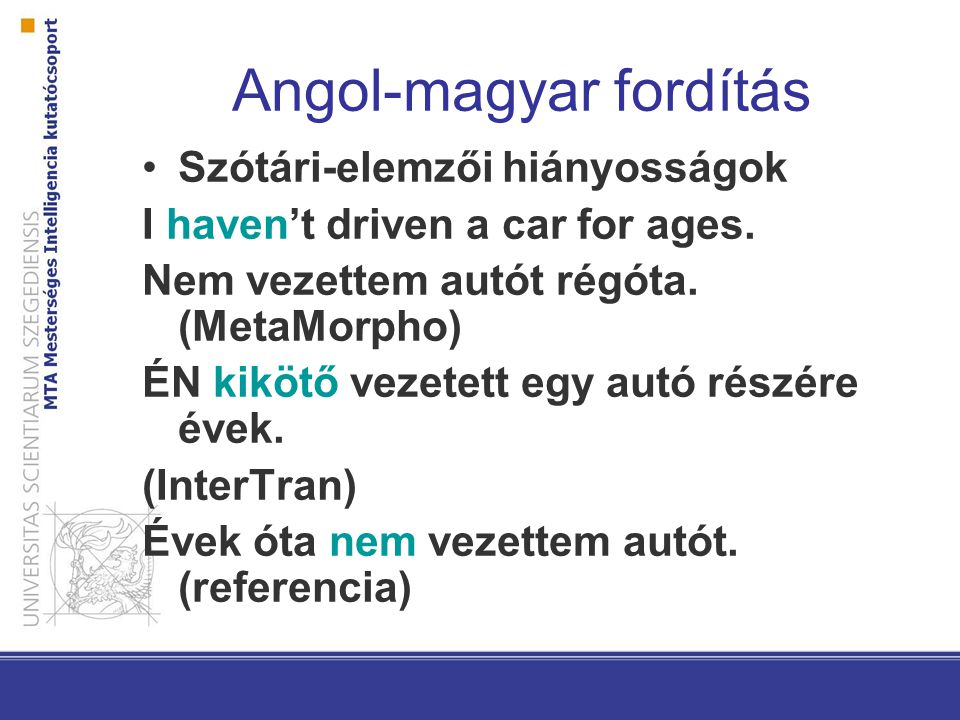 Angol-magyar fordítás