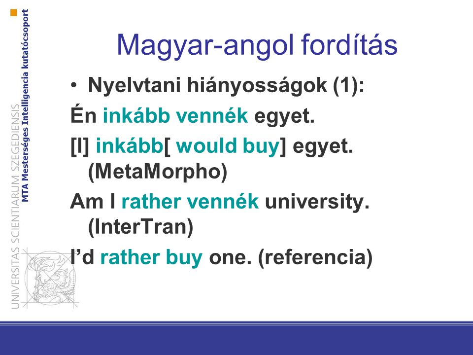 Magyar-angol fordítás