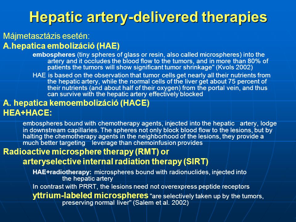 Hepatic artery-delivered therapies