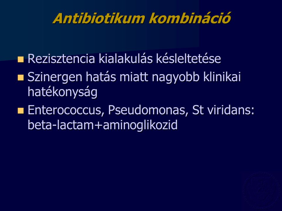 Antibiotikum kombináció