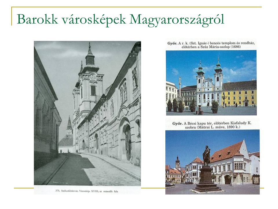 Barokk városképek Magyarországról