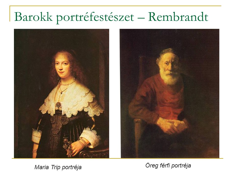 Barokk portréfestészet – Rembrandt