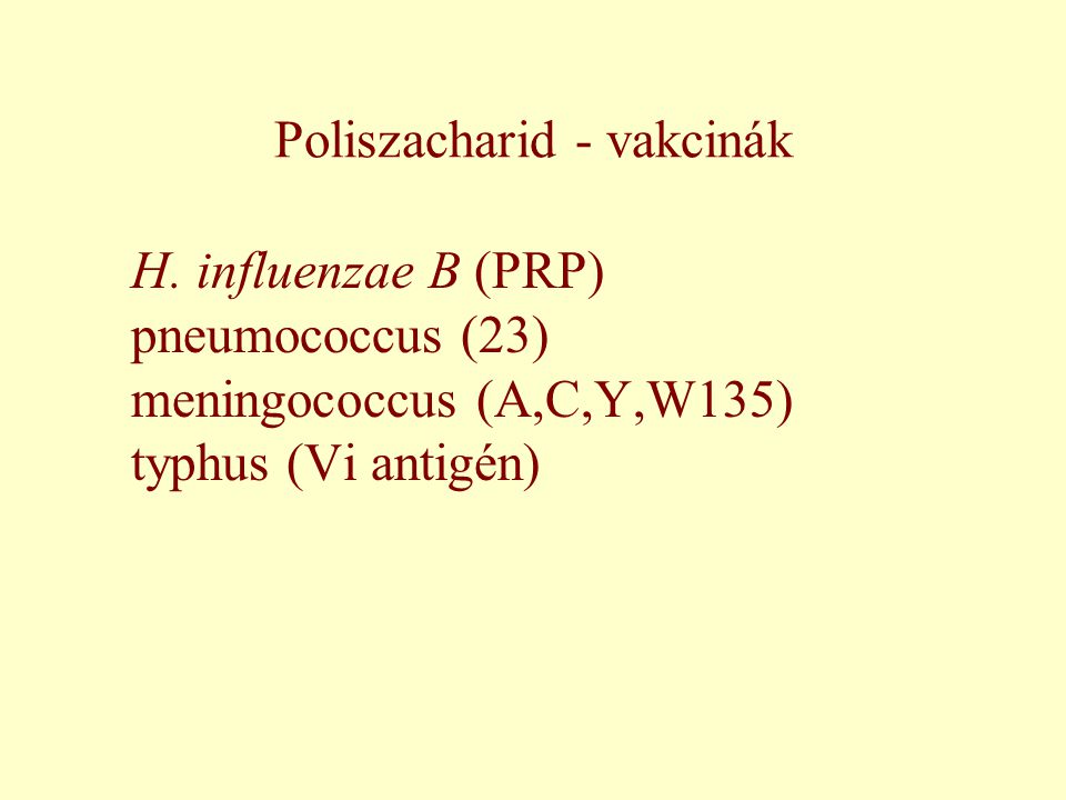 Poliszacharid - vakcinák