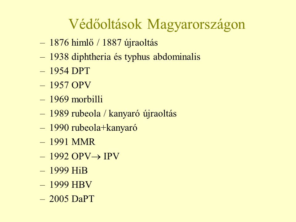 Védőoltások Magyarországon